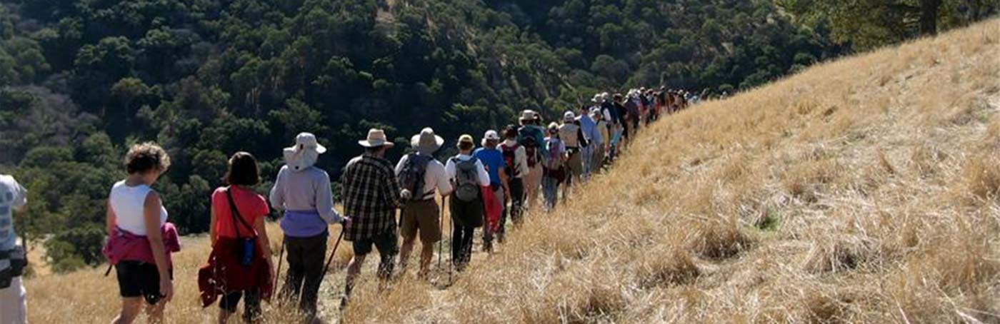 hikers at mount diablo state park in conta costa county